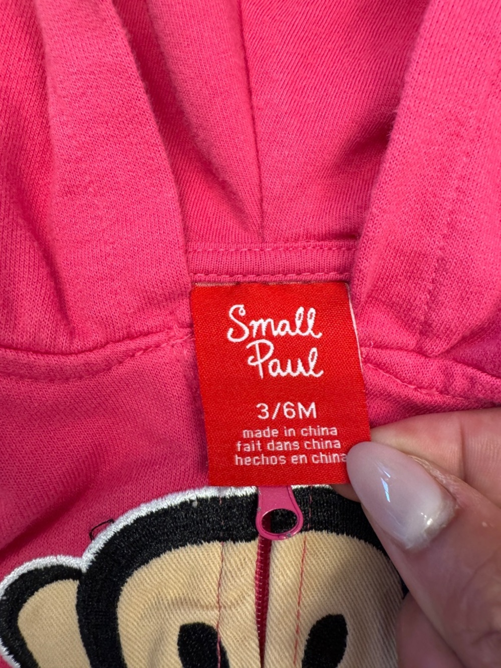 Paul Frank one piece jumpsuit bodysuit pink zip-up hoodie Julius the monkey logo - Picture 3 of 12